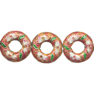 ENAMEL DONUT 20MM ORANGE