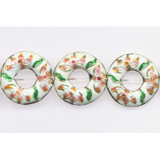 ENAMEL DONUT 20MM WHITE