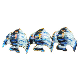 ENAMEL FISH 30X33MM BLACK