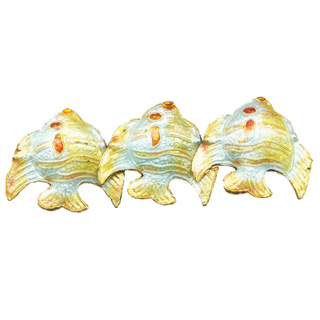 ENAMEL FISH 30X33MM YELLOW
