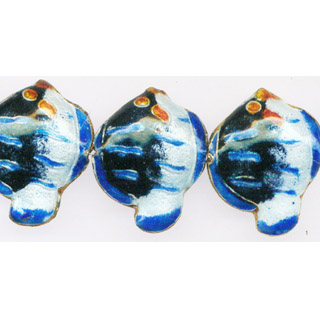 ENAMEL FISH 28X34MM BLACK