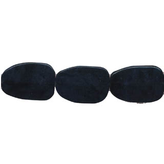 BLACK OBSIDIAN D. FACETED FREEFORM 28X40MM