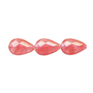 CHERRY QUARTZ FACETED PEAR 16X25MM