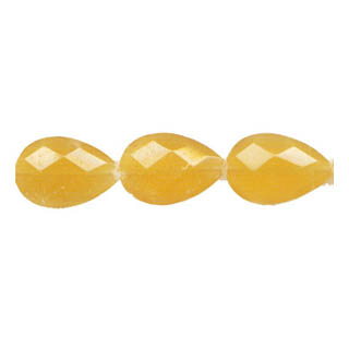 HONEY JADE FACETED PEAR CD 16X25MM
