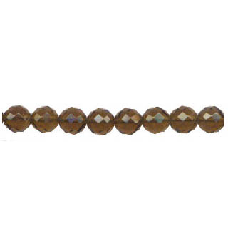 DARK TOPAZ QUARTZ FACETED ROUND 6MM
