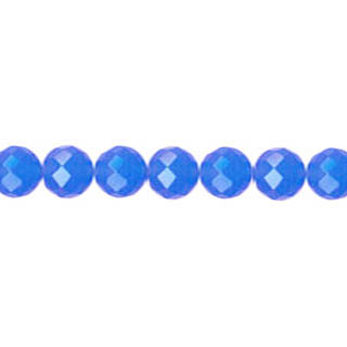 DARK BLUE CHALCEDONY QUARTZ FACETED ROUND 8MM