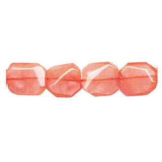 CHERRY QUARTZ D. FACETED RECTANGLE 16X19MM