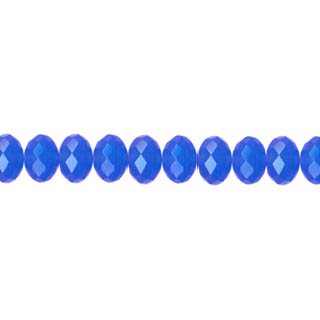 DARK BLUE CHALCEDONY QUARTZ FACETED ROUNDELLE 8MM