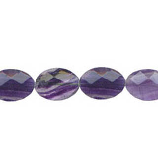 FLOURITE FACETED FLAT OVAL 13X18MM