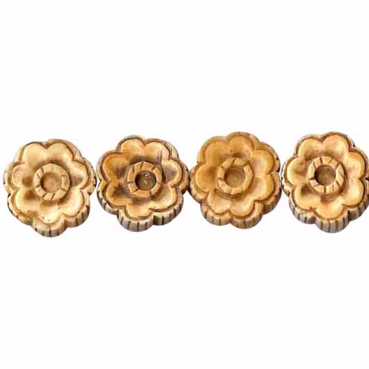 BONE DISC 17MM FLOWER