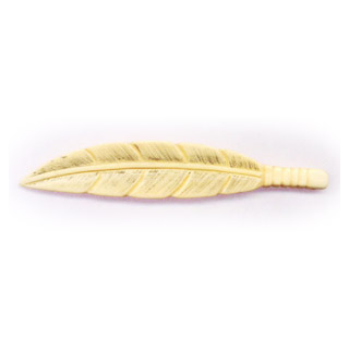 BONE LEAF 19X100MM  ANTIQUE(2 PCS)