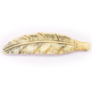 BONE LEAF 19X75MM ANTIQUE(4 PCS)