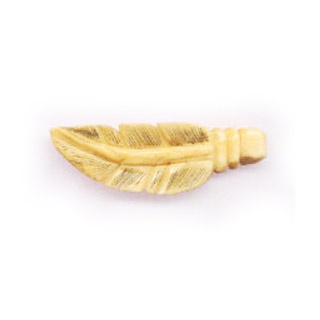 BONE LEAF 14X43MM ANTIQUE (4 PCS)