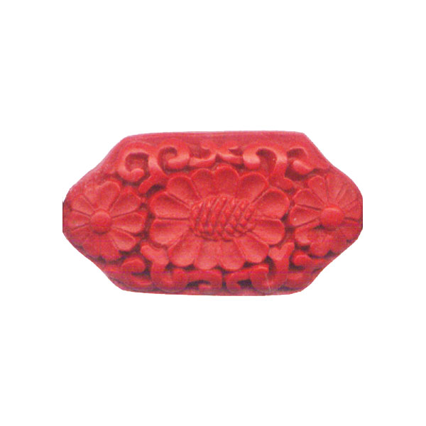 CINNABAR RECTANGLE 20X37MM RED