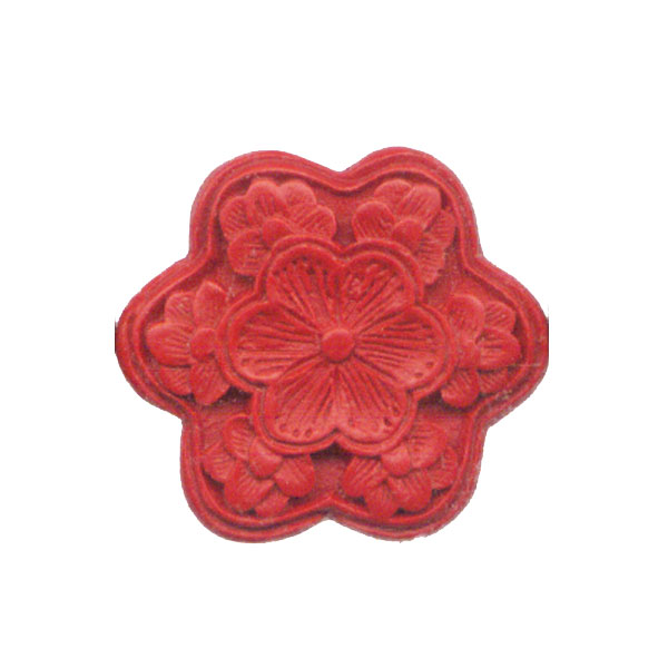 CINNABAR FLOWER 34MM RED