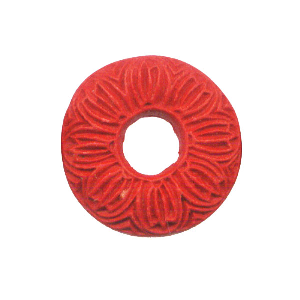 CINNABAR DONUT 30MM RED