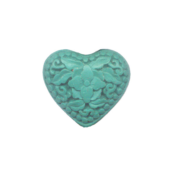 CINNABAR HEART 27X30MM TQ