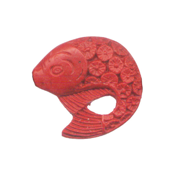 CINNABAR FISH 29MM RED