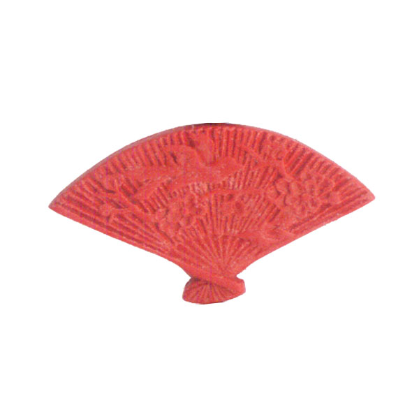 CINNABAR FAN 21X40MM RED