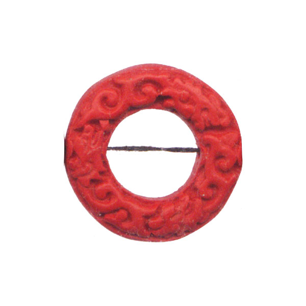 CINNABAR DONUT 30MM RED