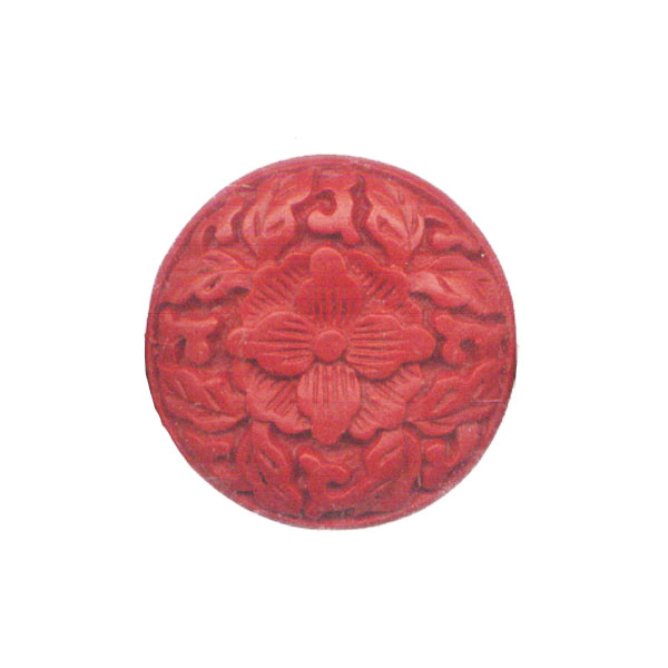 CINNABAR COIN 34MM RED