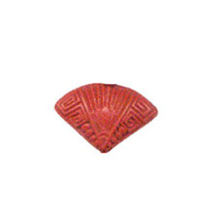 CINNABAR FAN 18X27MM RED