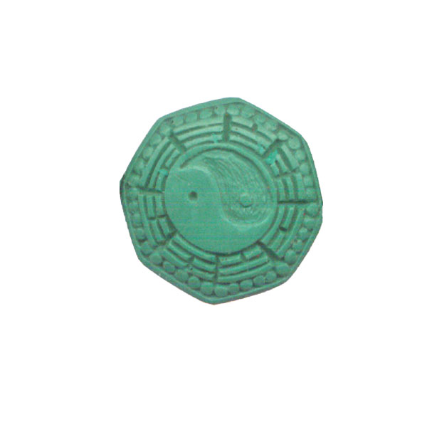 CINNABAR OCTANGLE YIN YAN 21MM TQ