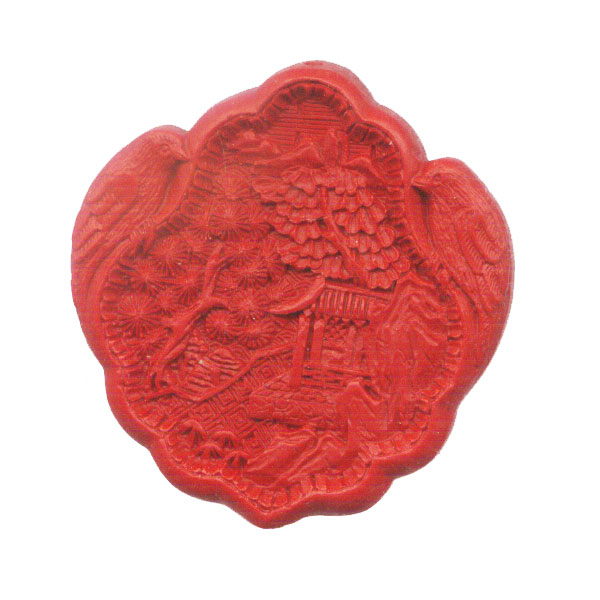 CINNABAR UNIQUE 52X59MM RED