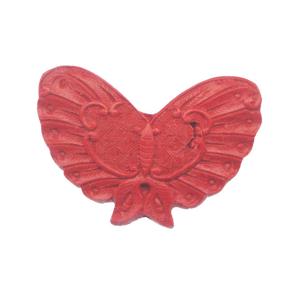 CINNABAR BUTTERFLY 41X60MM RED