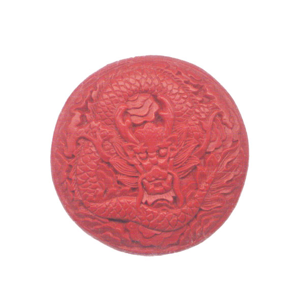 CINNABAR COIN 51MM RED