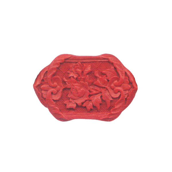 CINNABAR RECTANGLE 30X41MM RED
