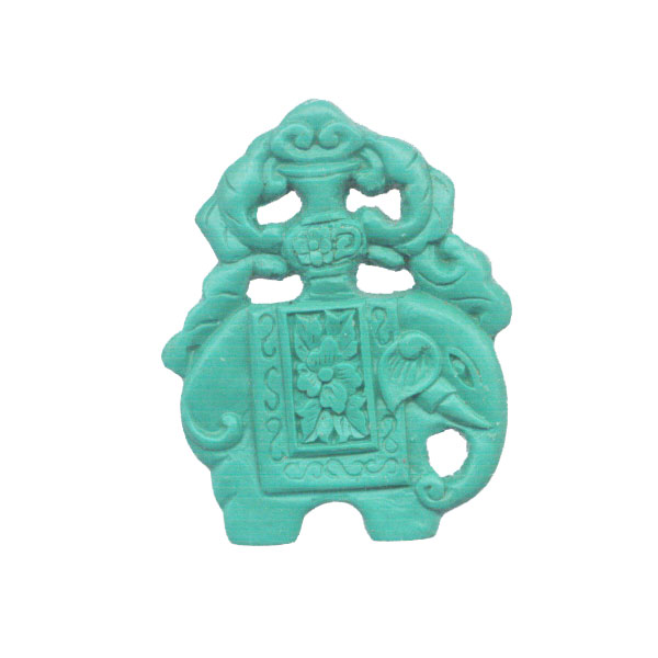 CINNABAR ELEPHANT 40X52MM TQ