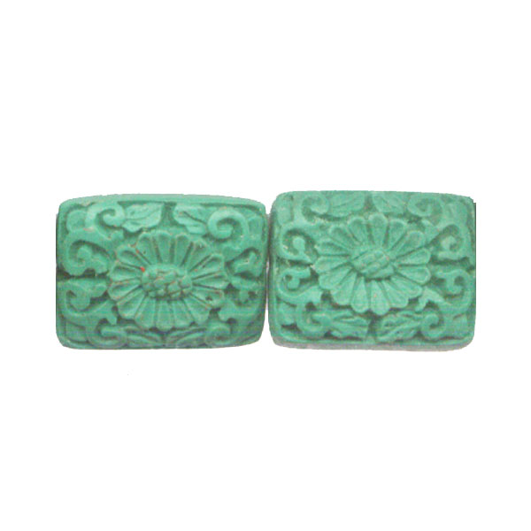 CINNABAR RECTANGLE 15X20MM TQ