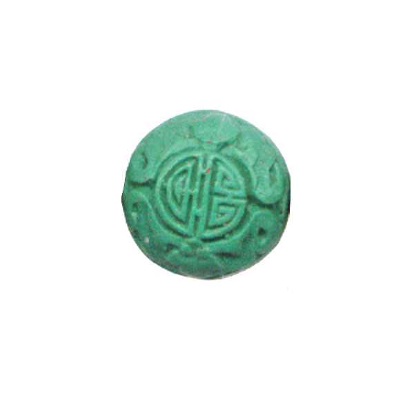 CINNABAR COIN 15MM TQ