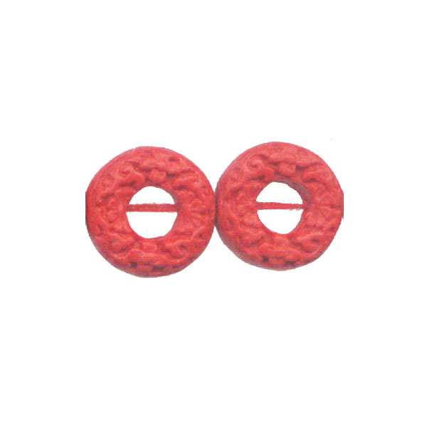 CINNABAR DONUT 15MM RED