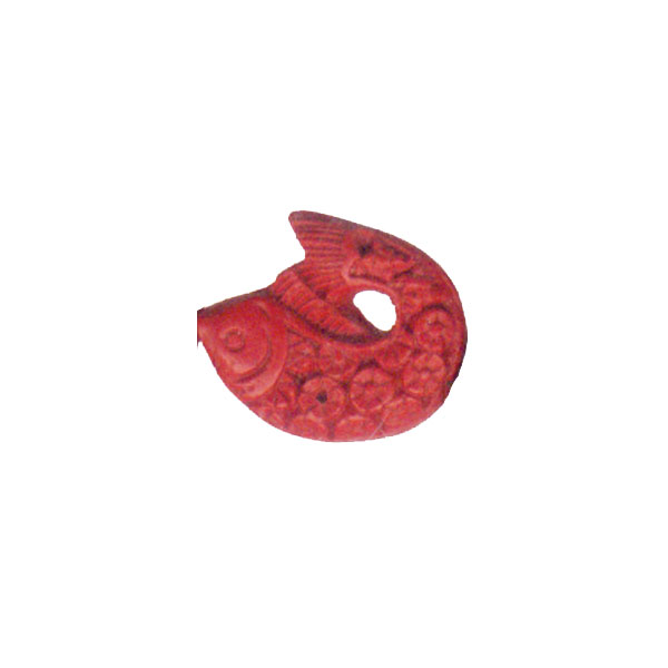 CINNABAR FISH 15X21MM RED