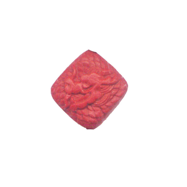 CINNABAR SQUARE 15MM RED
