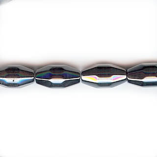 HEMATITE RICE D. FACETED 8X20MM