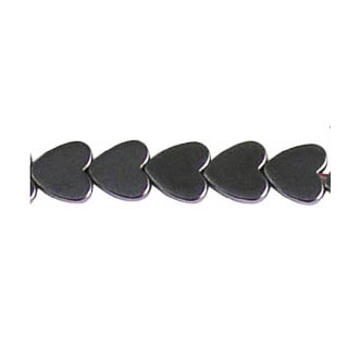 MAGNETIC HEMATITE FLAT HEART 10MM