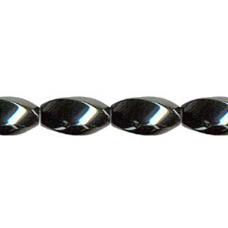 MAGNETIC HEMATITE 6 FACE SWIRL 8X16MM
