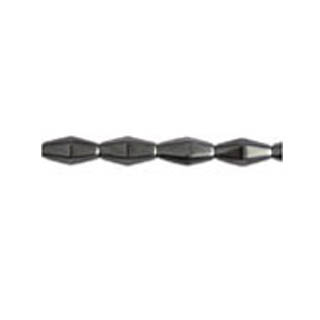 MAGNETIC HEMATITE 12 FACE DIAMOND 6X12MM