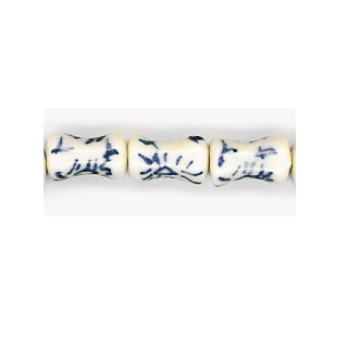 PORCELAIN PILLOW 9X17MM WHITE AND BLUE