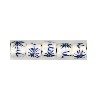 PORCELAIN DRUM 9MM WHITE AND BLUE