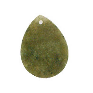 FLAT PEAR 30X40MM LABRADORITE