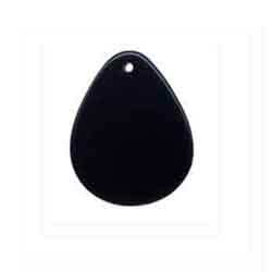 FLAT PEAR 30X40MM BLACK ONYX