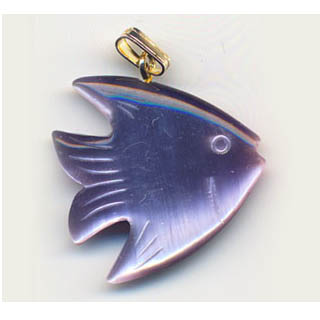 FIBER OPTICAL FISH 22MM LIGHT PURPLE COLOR PENDANT (2PCS)