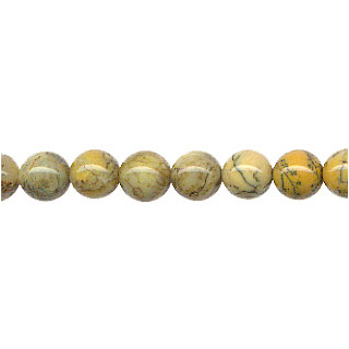 YELLOW MOSS AGATE 08MM