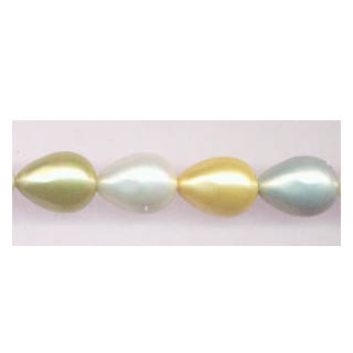 SHELL PEARL DESIGN BEADS14X18#LT.MUL