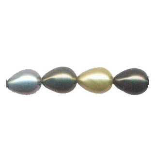 SHELL PEARL DESIGN BEADS14X18#DK.MUL