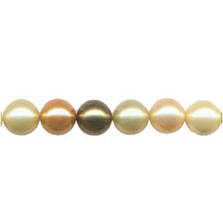 SHELL PEARL GOLD MUTIL 14MM ROUND
